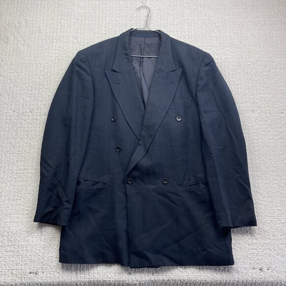 VTG Hugo Boss Zeus Akropolis Double Breasted Blazer Size 102* Wool Germany Made - Picture 1 of 16